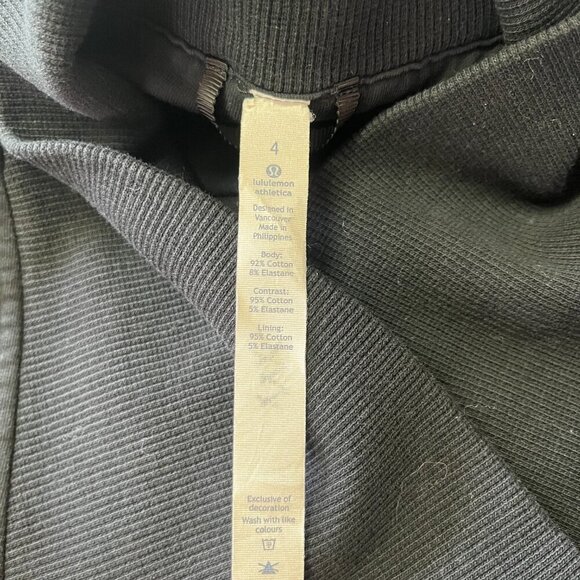 Lululemon Black Belle Wrap Jacket Snap Front Stretch French Terry - Picture 8 of 15